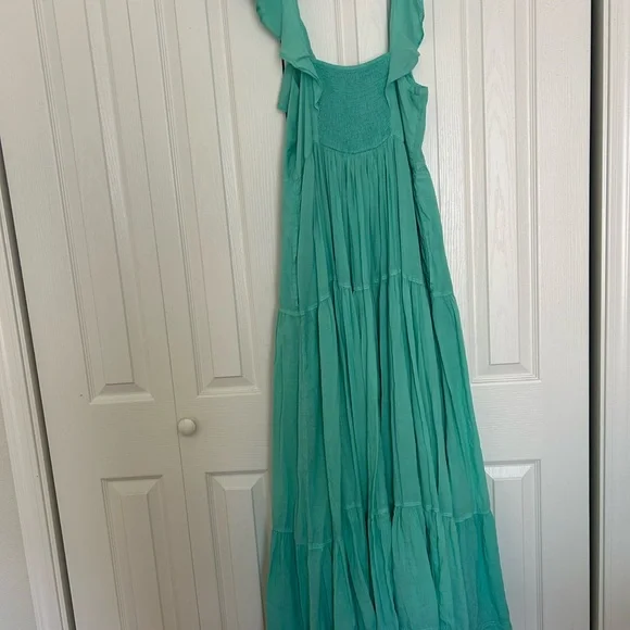 Pilcro Flutter-sleeve Button-front Tiered Maxi Dress - Picture 2 of 6